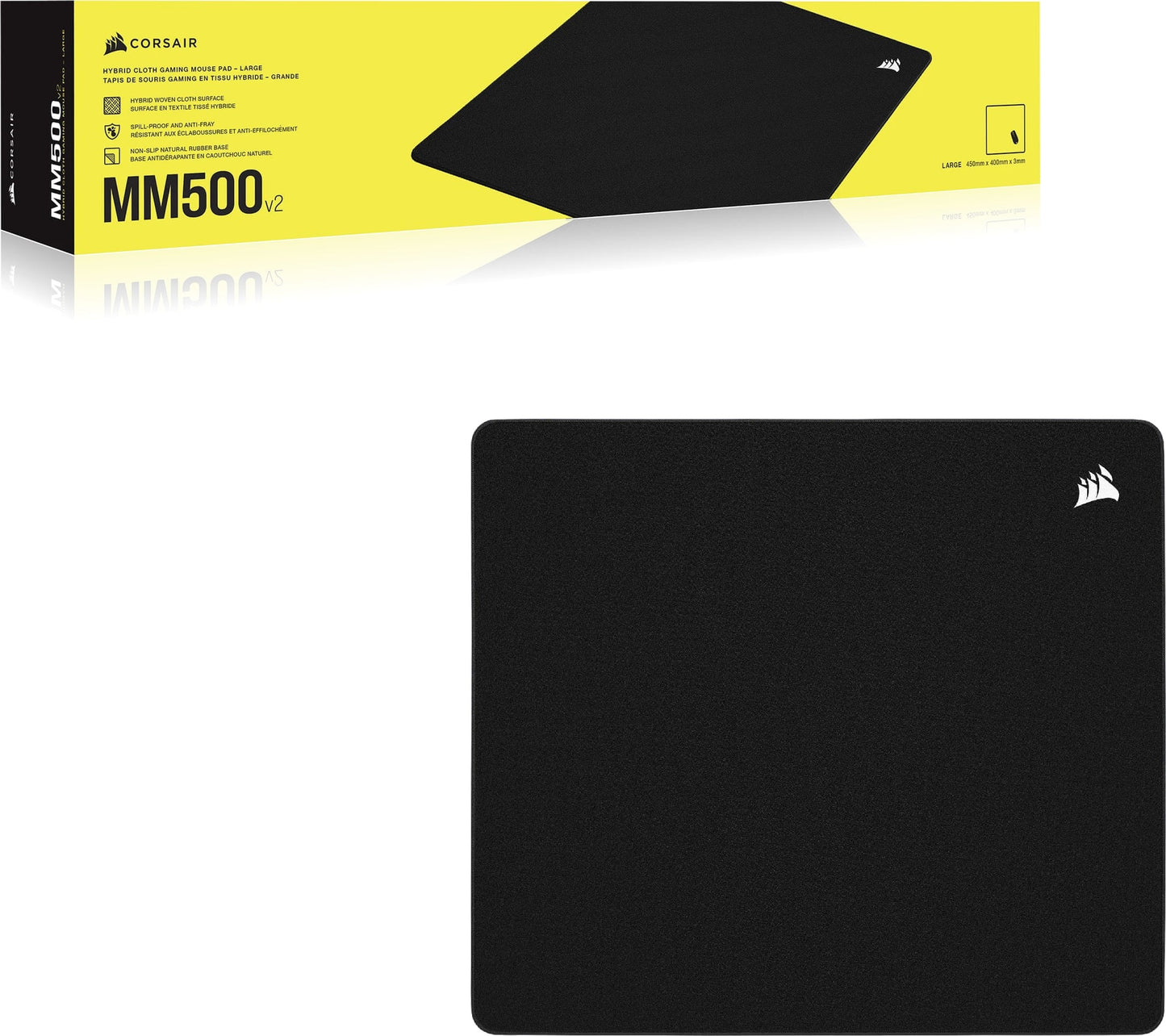 Corsair MM500 v2 Hybrid Cloth Gaming Mouse Pad