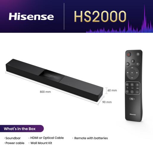 Hisense HS2000 2.1 Channel Soundbar