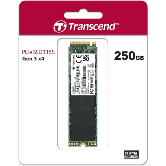 Transcend 250GB MTE115S M.2 2280 PCIe Gen3 x4 NVMe SSD