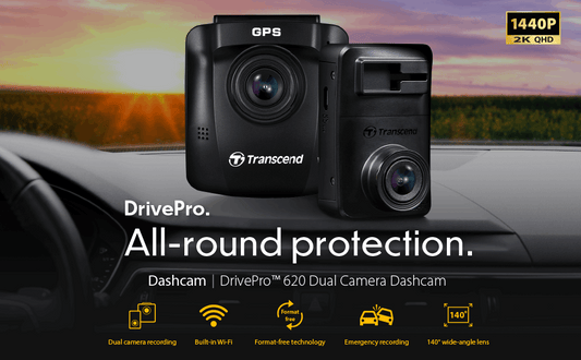 Transcend DrivePro 620 Dual Dashcam (2x64GB)